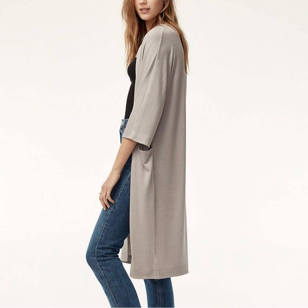 Grey long light jacket